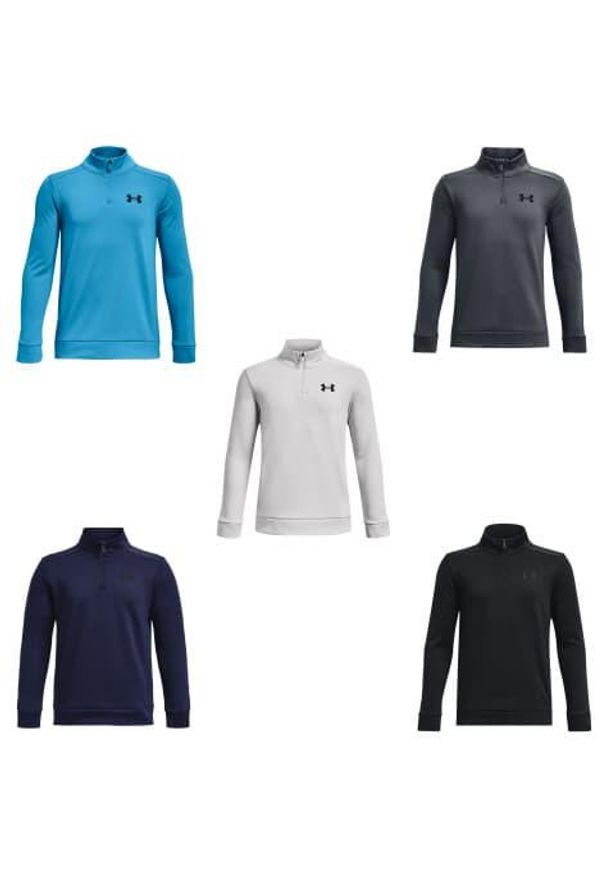 Dziecięcy sweatshirt z zamkiem 1/4 Under Armour Fleece®. Kolor: szary. Materiał: tkanina
