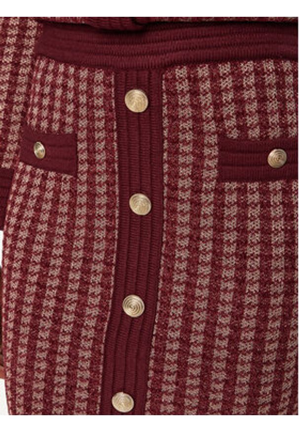 Fracomina Spódnica ołówkowa FS24WG4004K536F8 Bordowy Slim Fit. Kolor: czerwony. Materiał: syntetyk, wiskoza