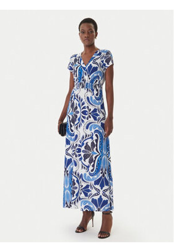 Morgan Sukienka letnia 261-RALIX Niebieski Regular Fit. Kolor: niebieski. Materiał: syntetyk. Sezon: lato