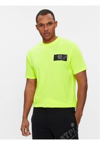Plein Sport T-Shirt SADC MTK6907 SJY001N Żółty Regular Fit. Kolor: żółty. Materiał: bawełna. Styl: sportowy