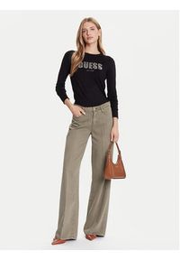 Guess Sweter W5BR40 Z2NQ2 Czarny Regular Fit. Kolor: czarny. Materiał: wiskoza