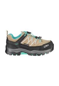 Buty trekkingowe dziecięce CMP KIDS RIGEL LOW zamszowe wodoodporne Clima Protect. Kolor: beżowy. Materiał: zamsz. Sport: turystyka piesza