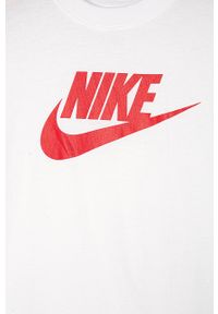 Nike Kids - T-shirt dziecięcy 122-166 cm. Okazja: na co dzień. Kolor: biały. Materiał: bawełna, dzianina. Wzór: nadruk. Styl: casual #3