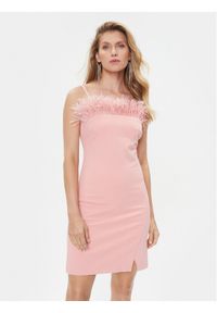 TwinSet - Sukienka koktajlowa TWINSET. Kolor: różowy. Styl: wizytowy