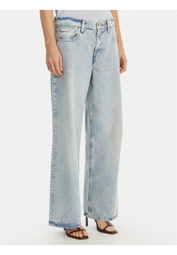 Calvin Klein Jeans Jeansy LV047F663G Niebieski Loose Fit. Kolor: niebieski