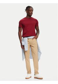 Robe di Kappa T-Shirt Dorel 64131EW Bordowy Regular Fit. Kolor: czerwony. Materiał: bawełna