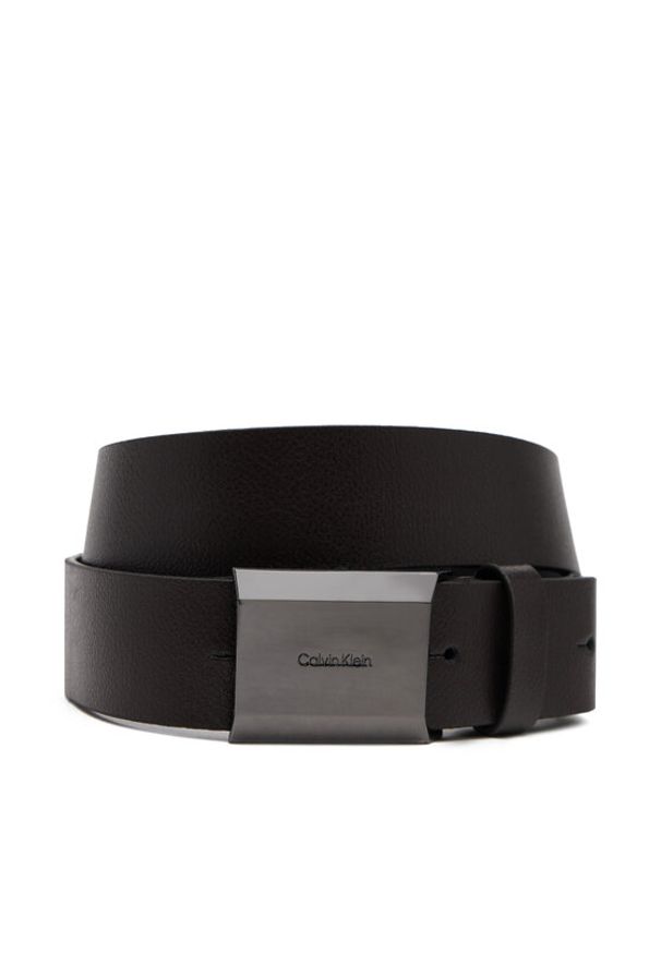 Calvin Klein Pasek Męski Adj Beveled Plaque Pb 35Mm K50K512835 Czarny. Kolor: czarny. Materiał: skóra