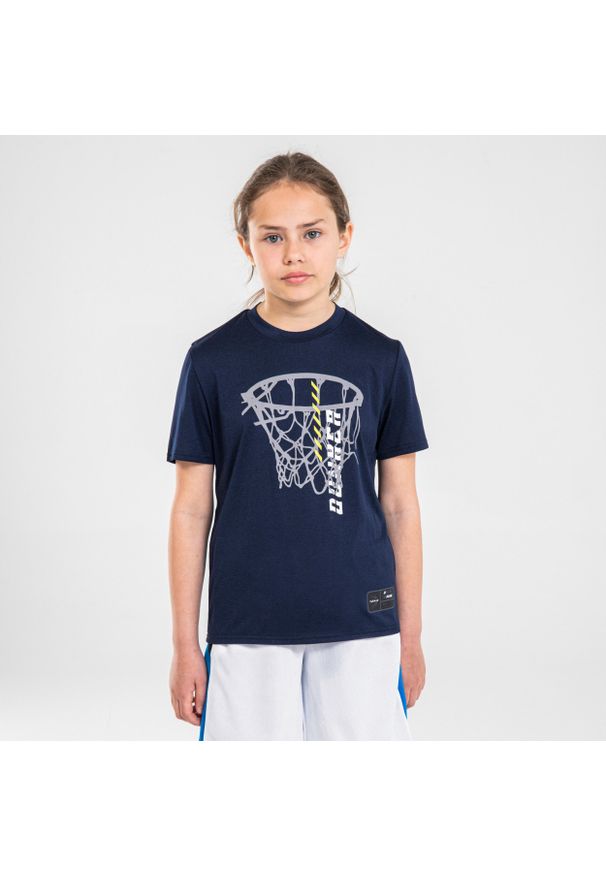 TARMAK - Koszulka do koszykówki dla dzieci Tarmak TS500 Fast. Kolor: niebieski. Materiał: materiał. Sport: koszykówka