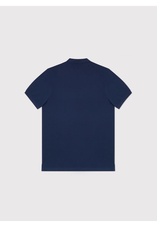 Pako Lorente - PAKO LORENTE - Granatowy gładki t-shirt polo. Okazja: na co dzień. Typ kołnierza: polo. Kolor: czarny, niebieski, biały. Materiał: bawełna. Wzór: gładki. Styl: casual