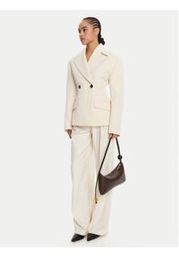 JACQUEMUS Marynarka La Veste Norma 25E251JA0871709130 Beżowy Regular Fit. Kolor: beżowy. Materiał: len #4