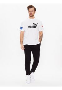 Puma T-Shirt Power Colourblock 673321 Biały Relaxed Fit. Kolor: biały. Materiał: bawełna #3