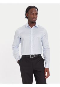 Calvin Klein Koszula LV019EU068 Błękitny Slim Fit. Kolor: niebieski. Materiał: bawełna