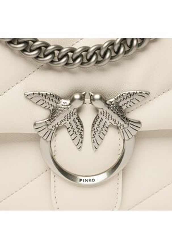 Pinko Torebka Love Classic Puff Cl PE 23 PLTT 100038 A0F2 Biały. Kolor: biały. Materiał: skórzane