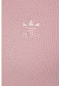 adidas Originals bluza bawełniana Trefoil Moments HE9540 damska kolor różowy z kapturem z aplikacją HE9540-WONMAU. Typ kołnierza: kaptur. Kolor: różowy. Materiał: bawełna. Długość rękawa: długi rękaw. Długość: długie. Wzór: aplikacja #2