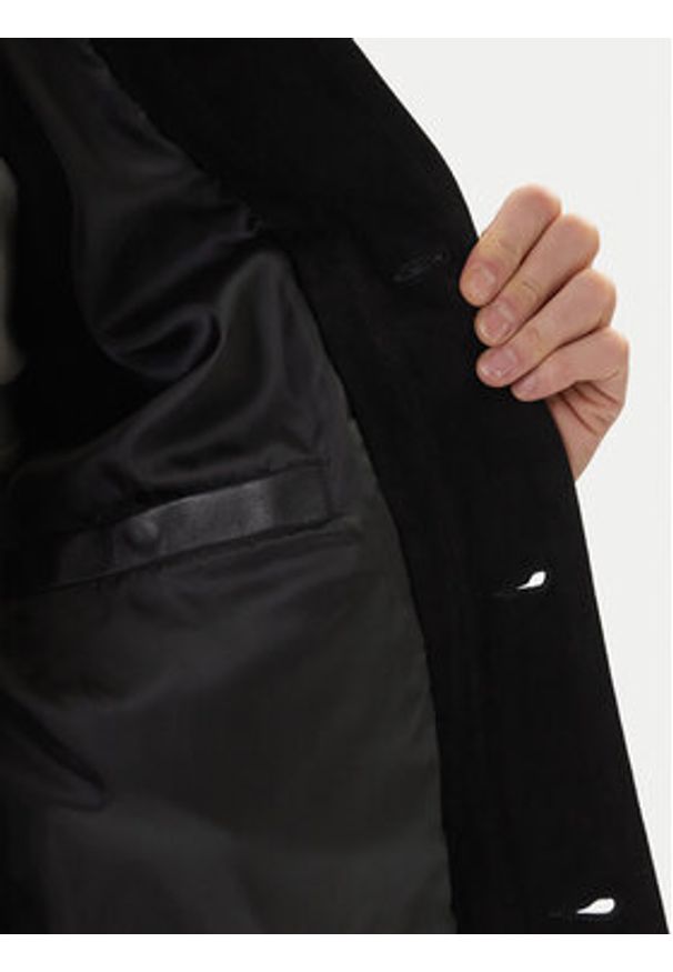 BOSS Kurtka skórzana Johot 50552130 Czarny Regular Fit. Kolor: czarny. Materiał: skóra