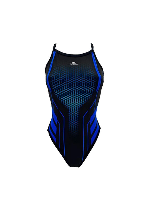 TURBO - Strój Kąpielowy Turbo Revolution – Niebiesko-Czarny – Rozmiar 38. Kolor: niebieski, wielokolorowy, czarny