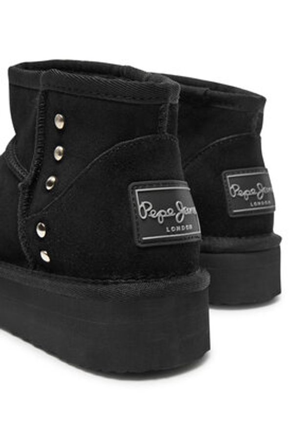 Pepe Jeans Śniegowce PLS50531 Czarny. Kolor: czarny. Materiał: skóra, zamsz
