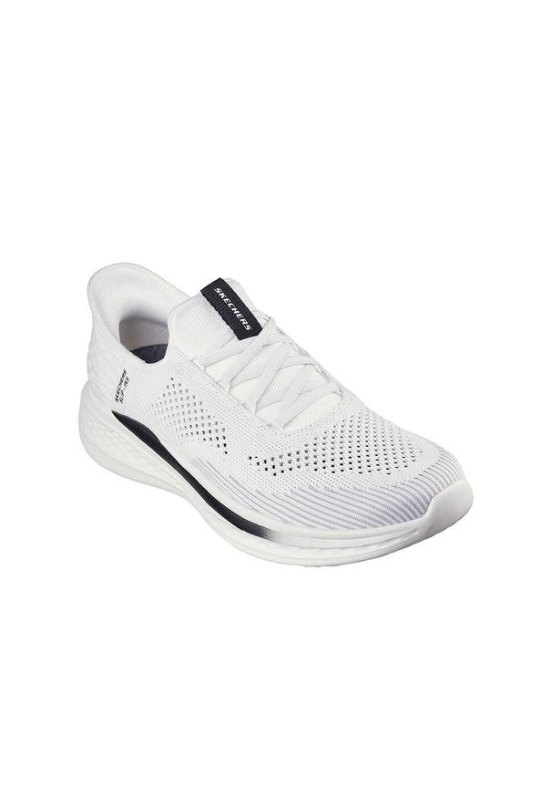 skechers - Buty sportowe SLIP-INS męskie Skechers Slade Quinto. Kolor: biały. Materiał: materiał. Szerokość cholewki: normalna