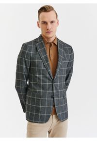 Pako Lorente - PAKO LORENTE – Szara marynarka męska w kratę. Okazja: na co dzień. Kolor: szary. Materiał: elastan, wiskoza, poliester. Styl: casual #3
