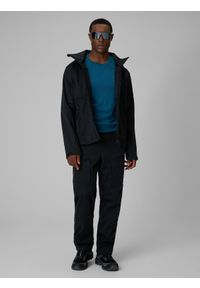 4f - 4F Spodnie softshellowe membrana 8000 męskie - czarne M. Kolor: czarny. Materiał: tkanina, softshell, materiał. Długość: długie. Sport: turystyka piesza #1