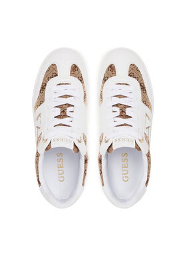 Guess Sneakersy FLTNC2 ELE12 Biały. Kolor: biały. Materiał: skóra