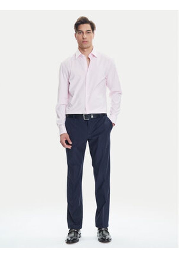 Guess Spodnie materiałowe M4YB01 WG9Z2 Granatowy Slim Fit. Kolor: niebieski. Materiał: syntetyk