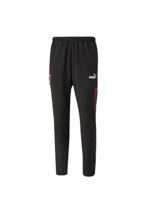Puma - Jogging przed meczem Milan AC 2022/23. Kolor: wielokolorowy, czarny, czerwony. Sport: bieganie