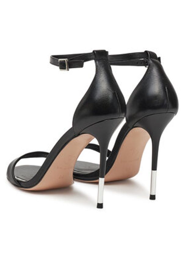 Eva Minge Sandały RHODODEN-LT934-32 Czarny. Kolor: czarny. Materiał: skóra