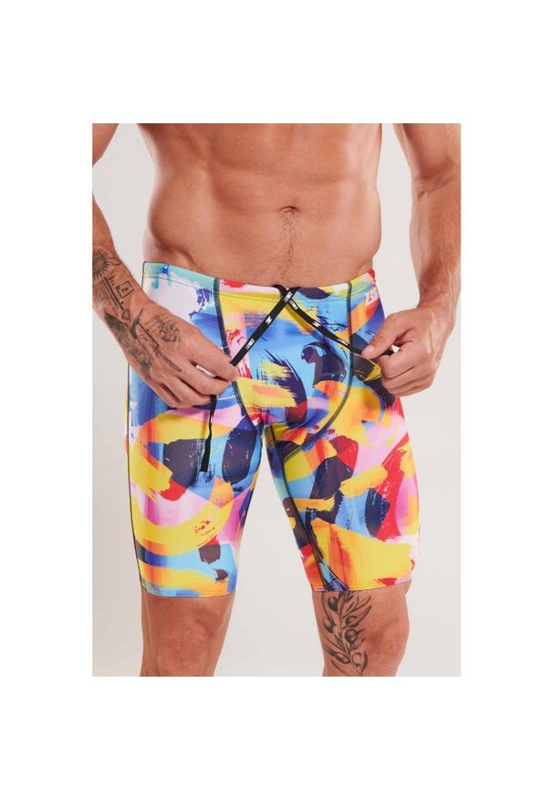 ZEROD - Spodenki treningowe do kolan Zerod Brushwave - jammery. Kolor: wielokolorowy. Długość: do kolan