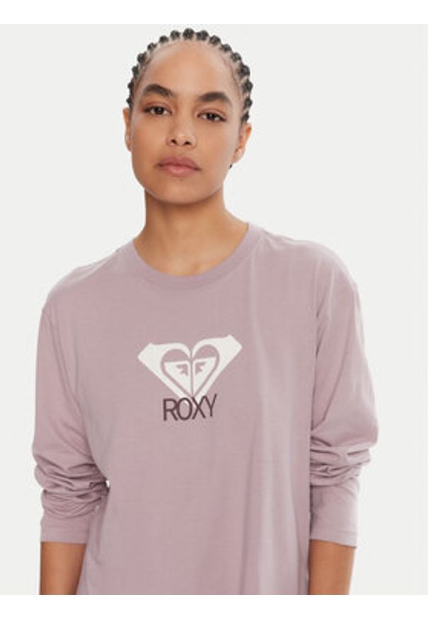 Roxy Bluzka Hangloose Art Ls ERJZT06035 Fioletowy Regular Fit. Kolor: fioletowy. Materiał: bawełna
