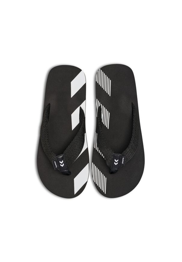 Klapki w jodełkę Hummel Sport. Kolor: czarny. Wzór: jodełka. Styl: sportowy