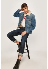 Wrangler - Kurtka jeansowa. Typ kołnierza: bez kaptura. Kolor: niebieski. Materiał: jeans. Wzór: gładki #2