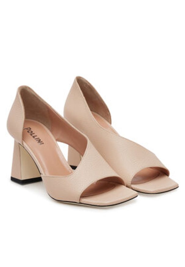Pollini Sandały SA16207C1MTD0122 Beżowy. Kolor: beżowy. Materiał: skóra