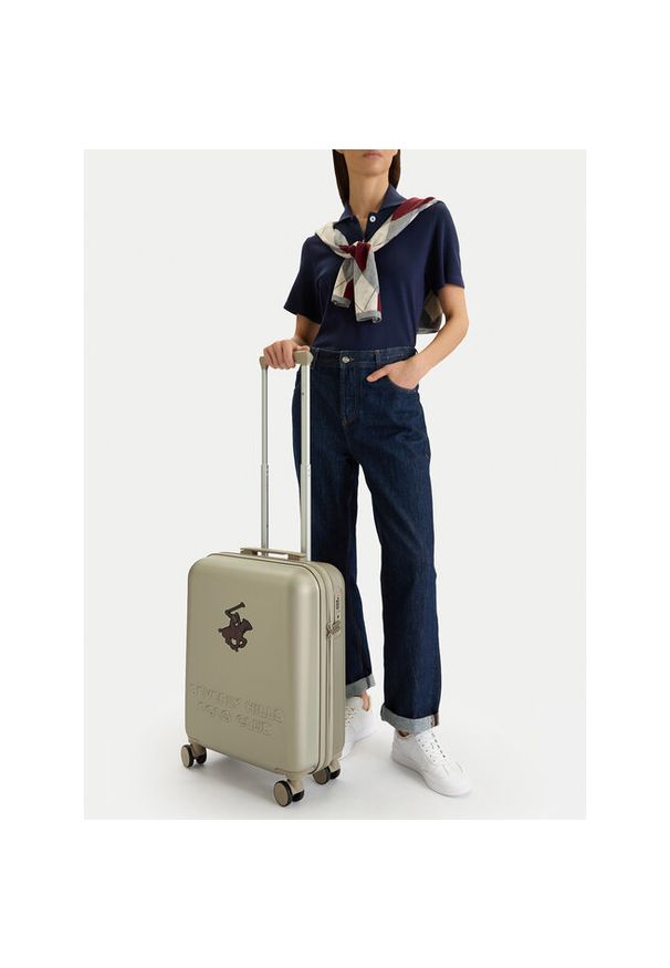 Walizka kabinowa Beverly Hills Polo Club. Kolor: beżowy