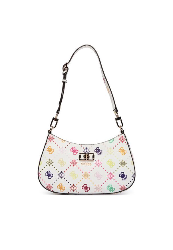 Guess Torebka Emelie Logo HWGM99 28180 Biały. Kolor: biały. Materiał: skórzane