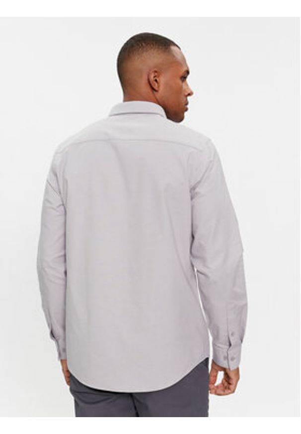 Calvin Klein Koszula Oxford K10K112155 Szary Regular Fit. Kolor: szary. Materiał: bawełna