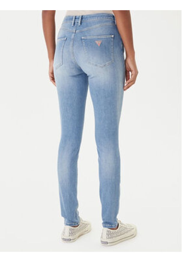 Guess Jeansy W2YA46 D4Q01 Niebieski Skinny Fit. Kolor: niebieski