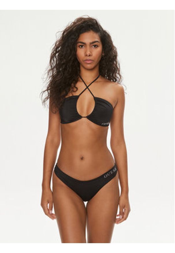 Guess Dół od bikini E4GO02 LY00K Czarny. Kolor: czarny. Materiał: syntetyk