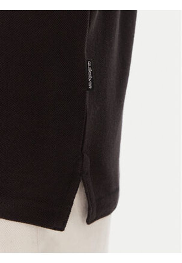 Quiksilver Polo Pique EQYKT04392 Czarny Regular Fit. Typ kołnierza: polo. Kolor: czarny. Materiał: bawełna