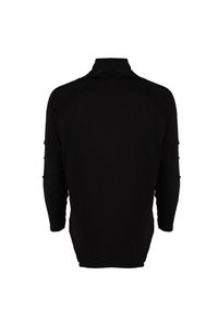 La Haine Inside Us Sweter "LM039" | A2305 3M LM039 | Mężczyzna | Czarny. Typ kołnierza: golf. Kolor: czarny. Materiał: elastan, wiskoza. Długość: długie. Wzór: aplikacja #7