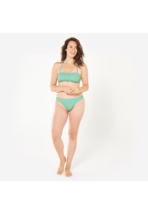 Decathlon - Dół kostiumu kąpielowego surfingowego damski Olaian Nina. Kolor: zielony. Materiał: poliester, materiał, elastan