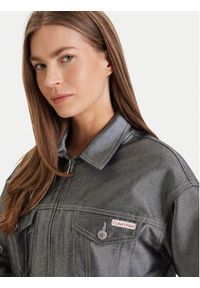 Calvin Klein Kurtka jeansowa LV047E715G Srebrny Relaxed Fit. Kolor: srebrny. Materiał: jeans #5