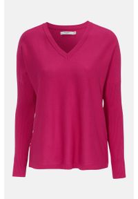 Cellbes - Dzianinowy sweter. Typ kołnierza: dekolt w serek. Kolor: różowy. Materiał: dzianina #4