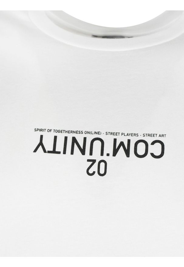 Les Hommes T-shirt "Community" | UHT251 700P | Reserved Community Oversized T-Shirt | Mężczyzna | Czarny, Biały. Okazja: na co dzień. Kolor: biały, czarny, wielokolorowy. Materiał: bawełna. Wzór: nadruk. Styl: casual