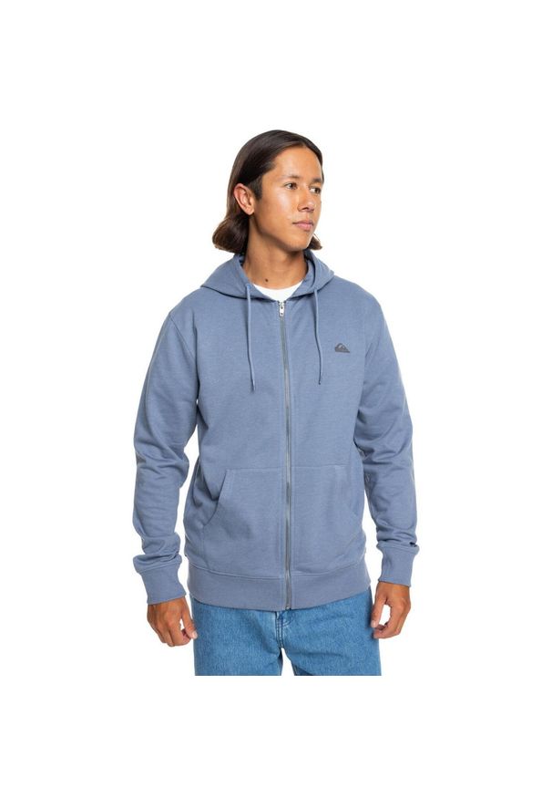 Quiksilver - Bluza na zamek BASIC ZIP Mężczyźni. Kolor: szary. Materiał: tkanina, poliester, bawełna