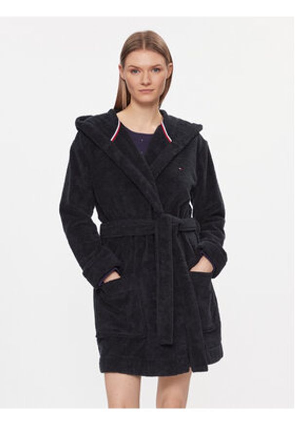 TOMMY HILFIGER - Tommy Hilfiger Szlafrok UW0UW04155 Granatowy. Kolor: niebieski. Materiał: bawełna