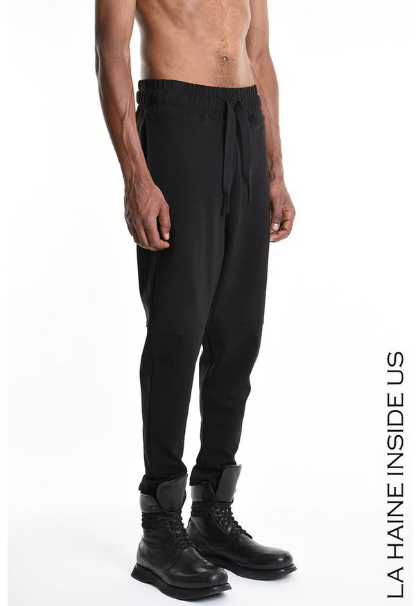 La Haine Inside Us Spodnie | 3M M1165 | Mężczyzna | Czarny. Okazja: na co dzień. Kolor: czarny. Materiał: elastan, wiskoza, poliamid. Styl: elegancki, casual