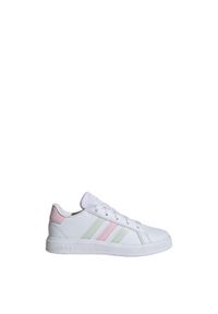 Adidas - Buty Grand Court Lifestyle Tennis Lace-Up. Kolor: biały, zielony, różowy, wielokolorowy. Materiał: materiał #1