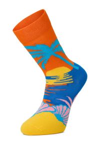 Happy-Socks - Happy Socks Skarpety Mężczyźni pomarańczowy|niebieski|żółty, 36-40. Kolor: niebieski, pomarańczowy, żółty, wielokolorowy. Materiał: dzianina #1