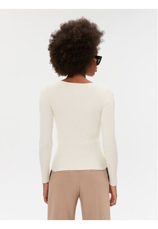 Morgan Bluzka 232-MBANZA Écru Slim Fit. Materiał: wiskoza